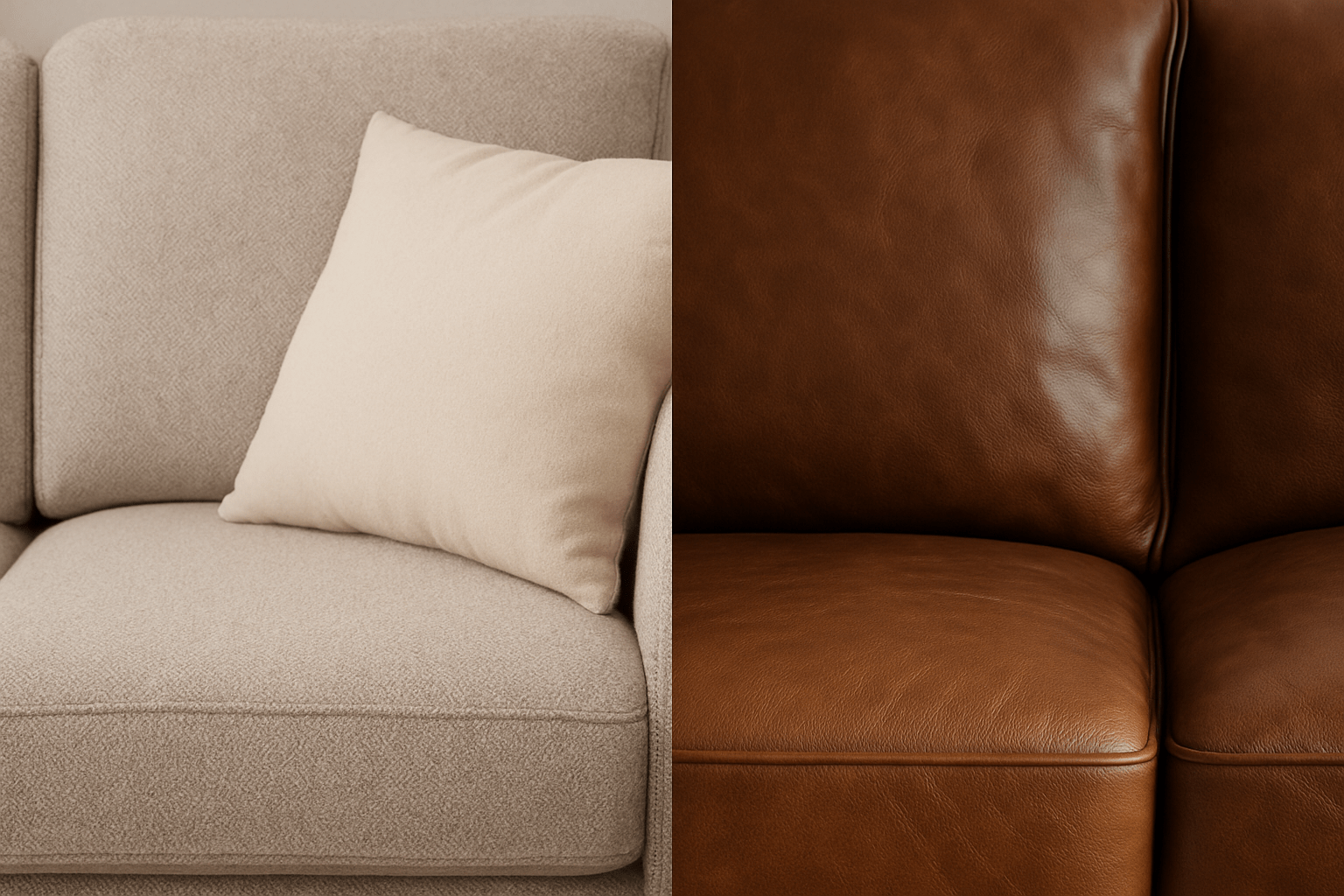 Fabric vs. Leather Sofas: Pros, Cons, and What No One Tells You - Sofa Luz
