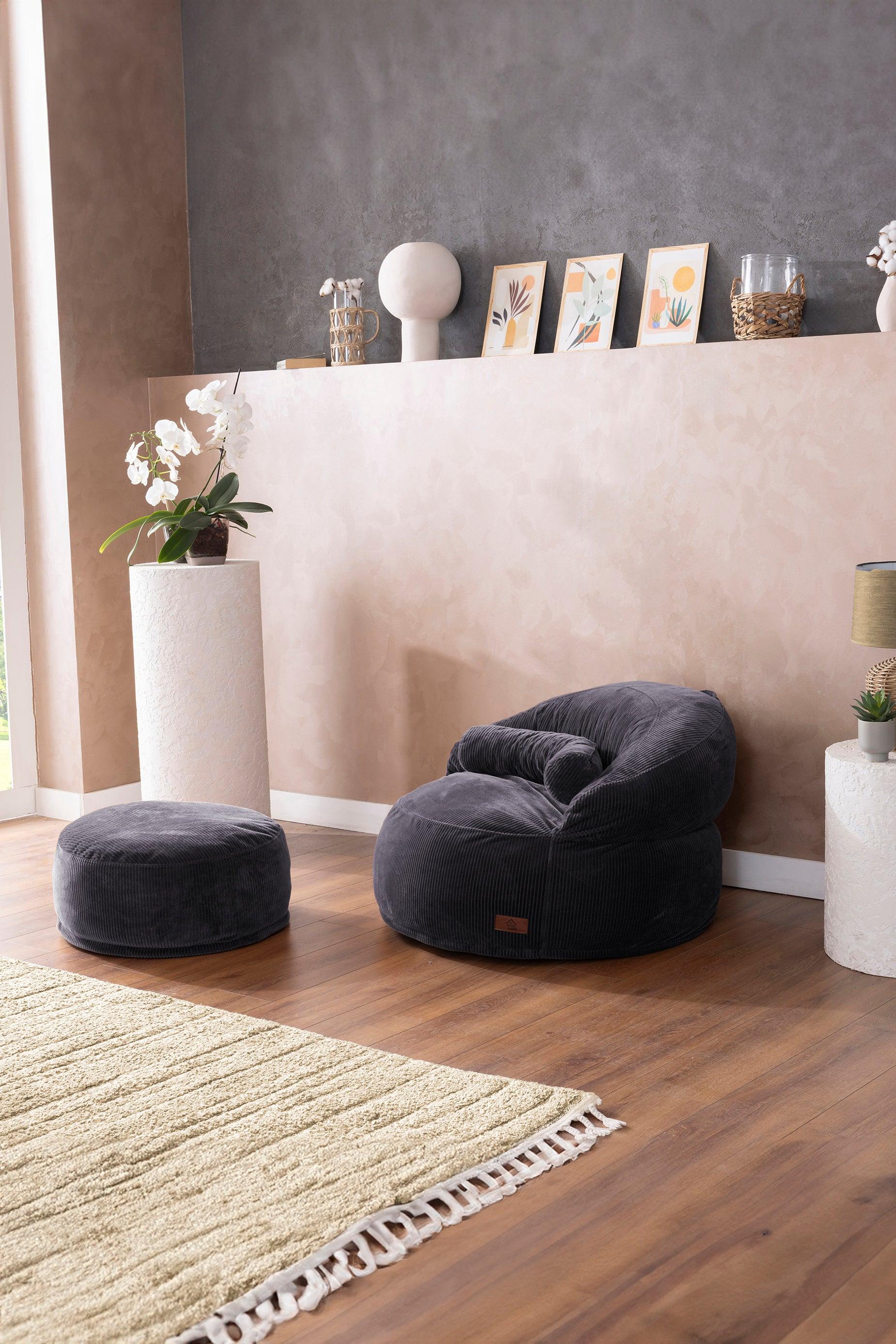 Sofio Poufs Anthracite - Sofa Luz
