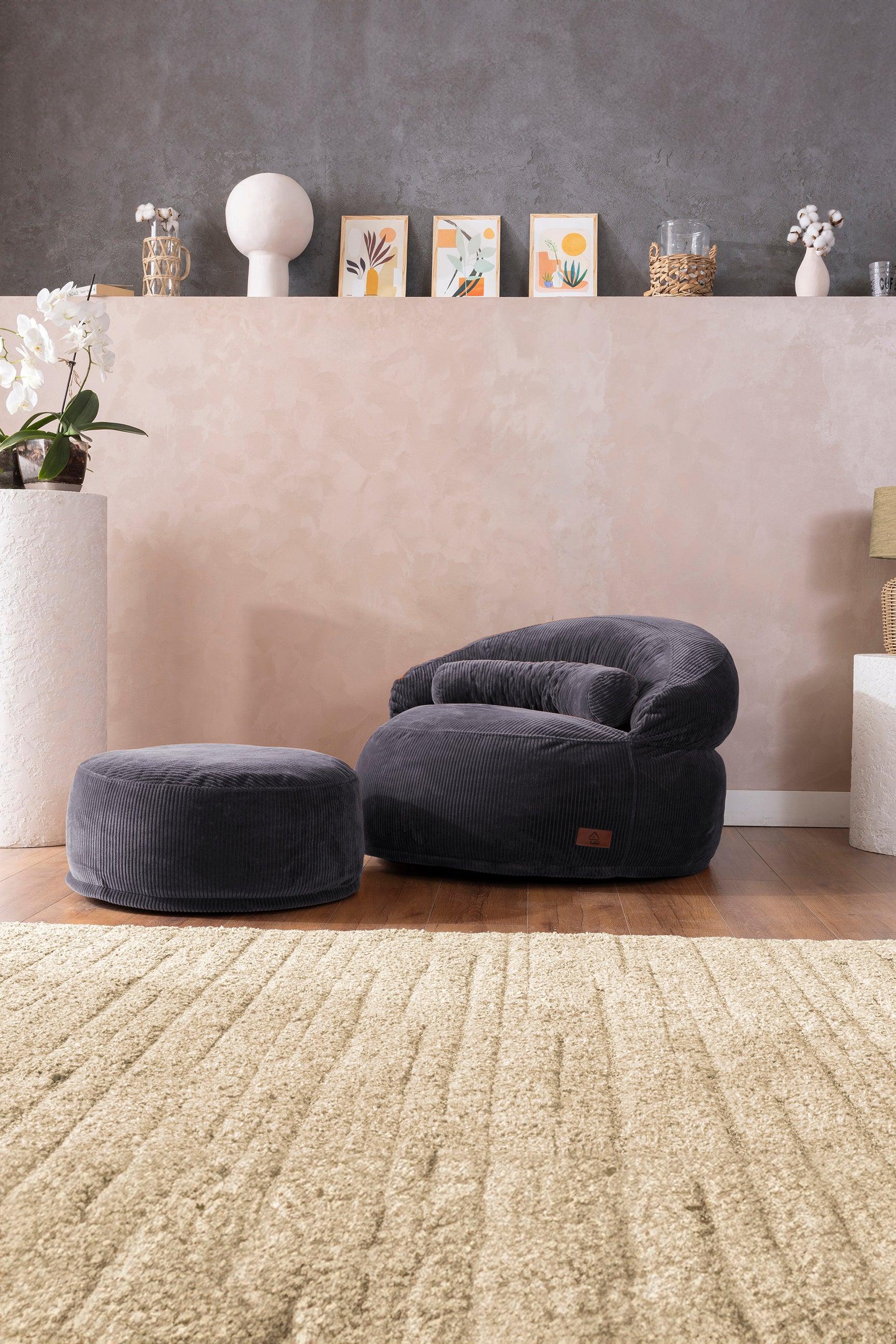 Sofio Poufs Anthracite - Sofa Luz