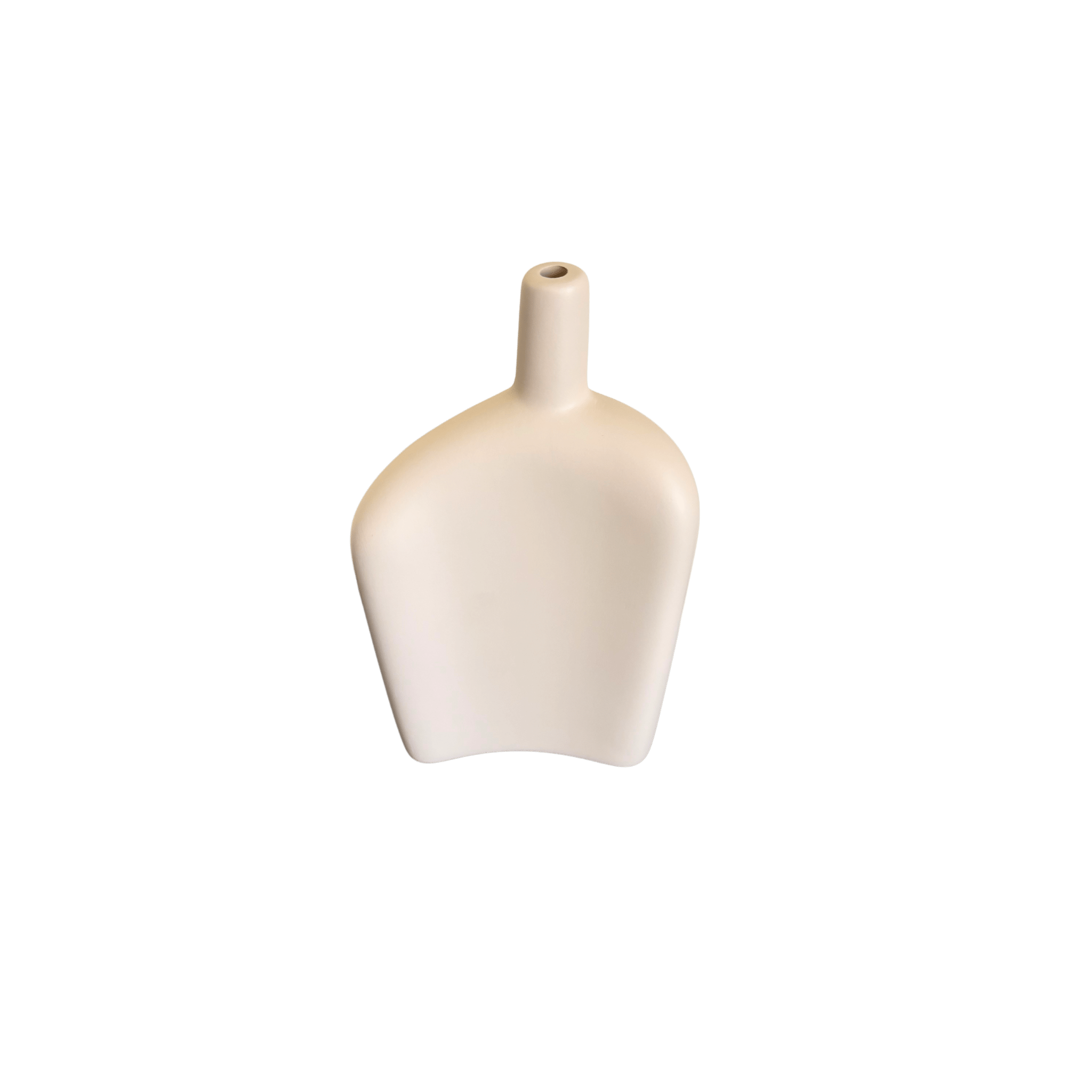 Celora™ – Handcrafted Matte Ceramic Vase (Beige) - Sofa Luz