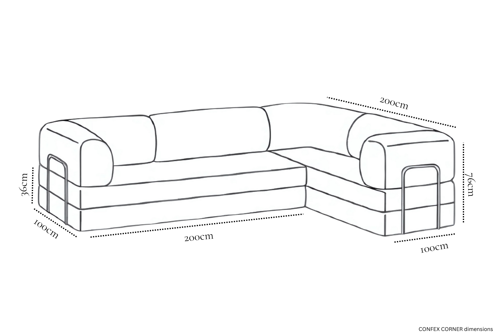 Confex Corner dimensions