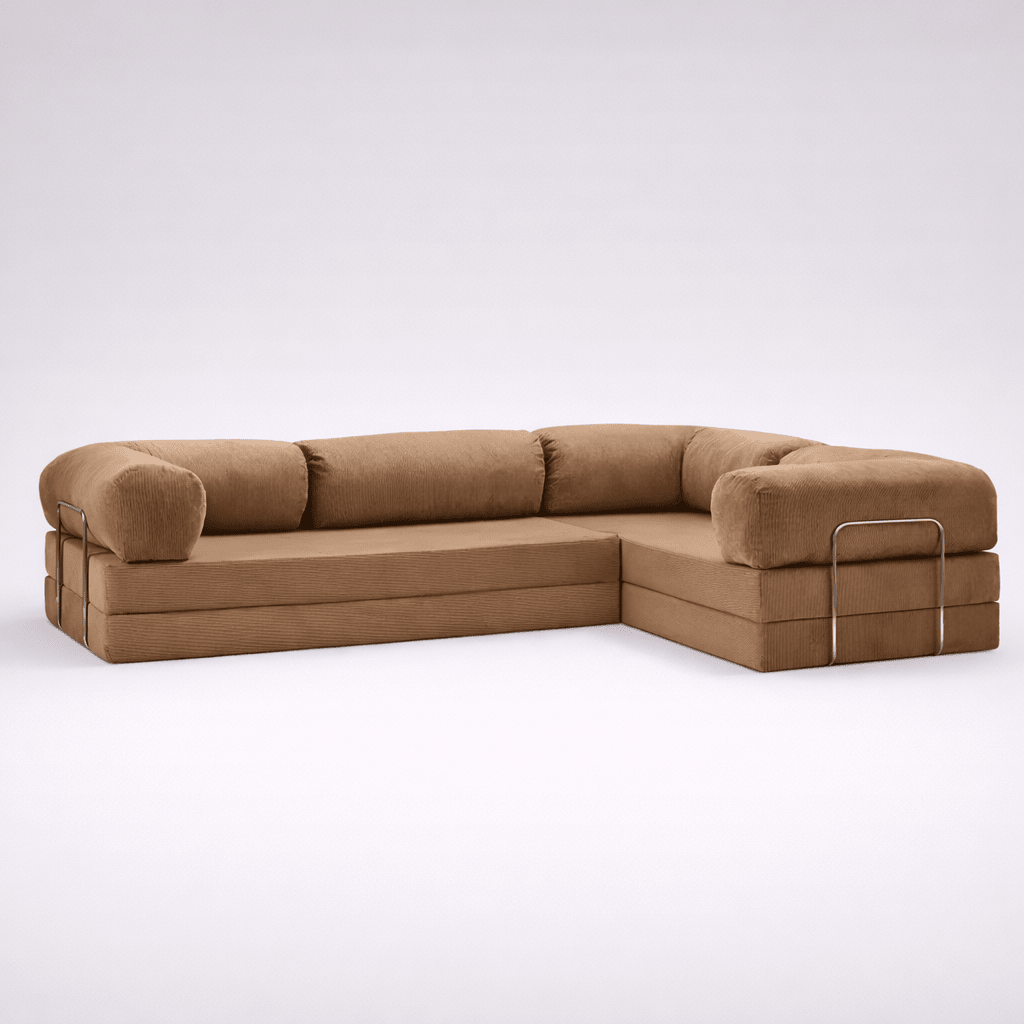 Confex Corner Sofa – Beige Corduroy - Sofa Luz