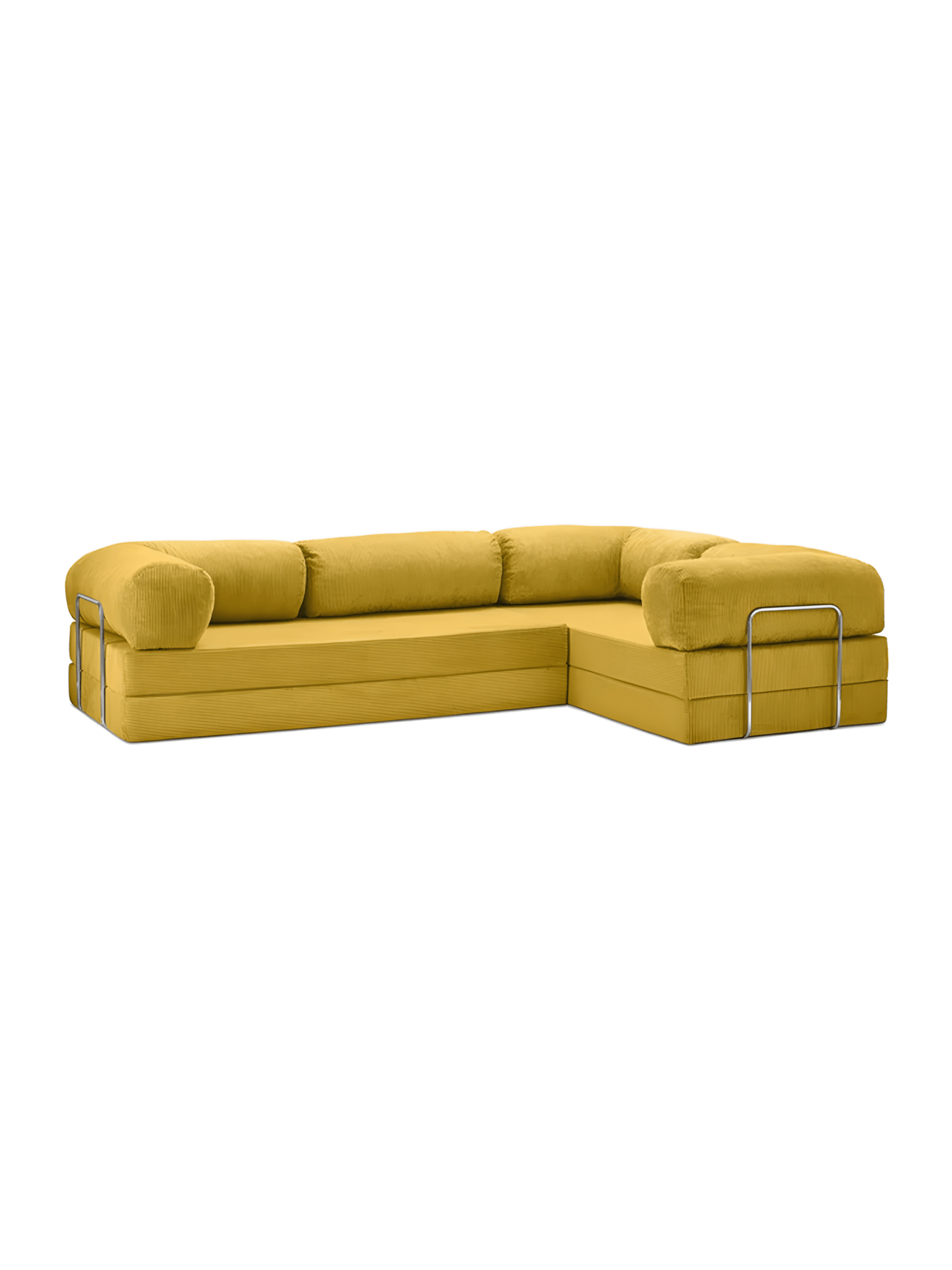Confex Corner Sofa – Mustard Corduroy - Sofa Luz