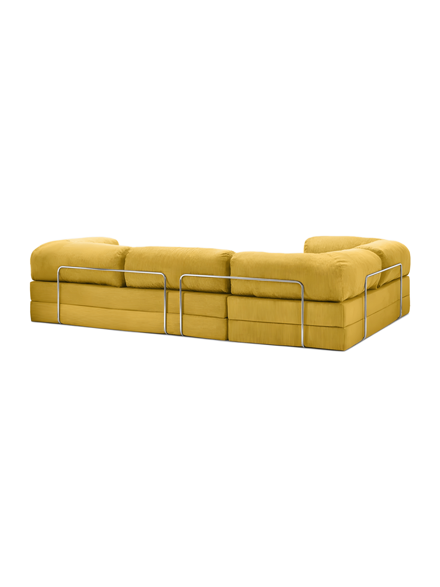 Confex Corner Sofa – Mustard Corduroy - Sofa Luz