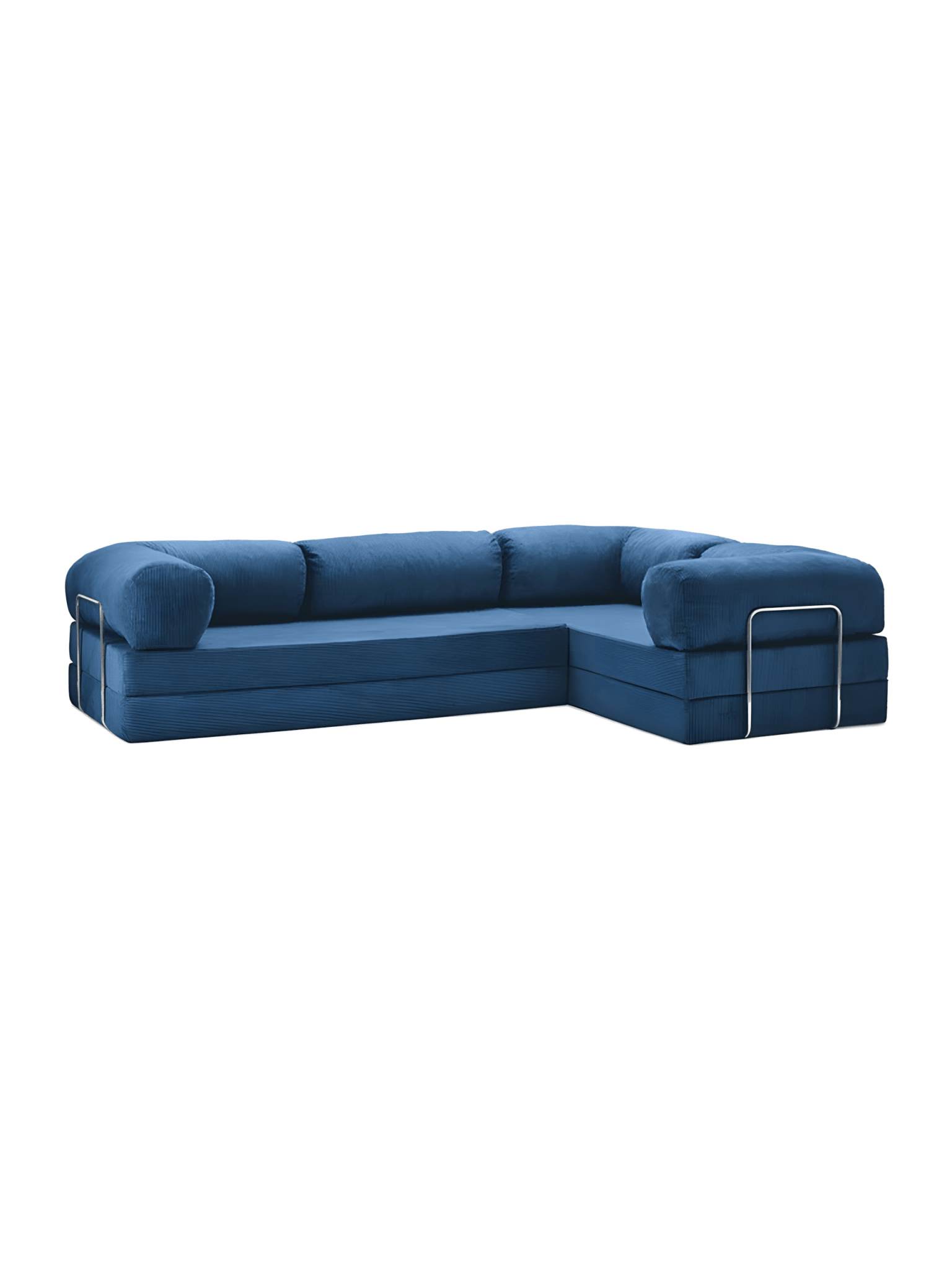Confex Corner Sofa – Navy Blue Corduroy - Sofa Luz