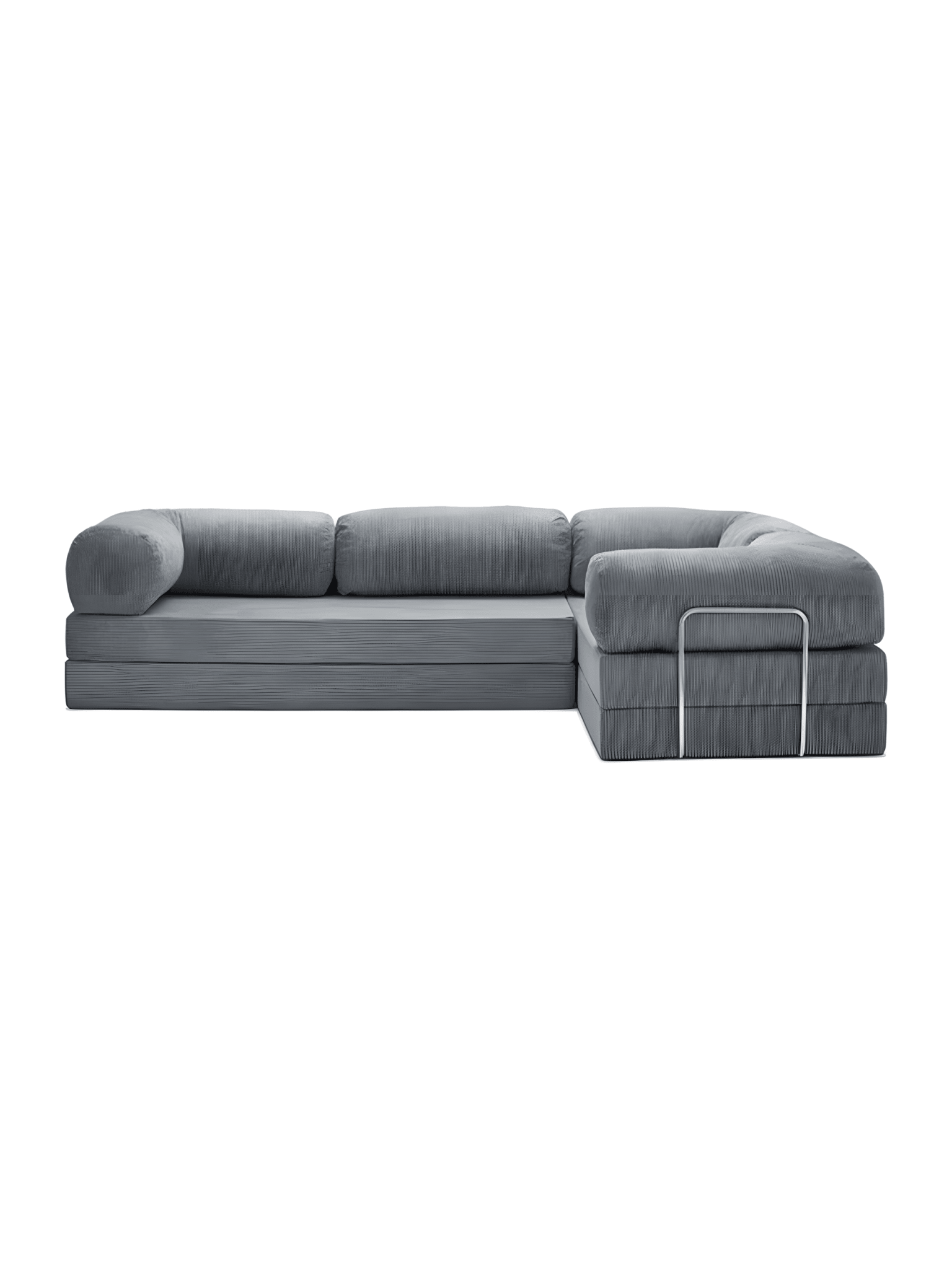 Confex Corner Sofa - Silver Corduroy - Sofa Luz