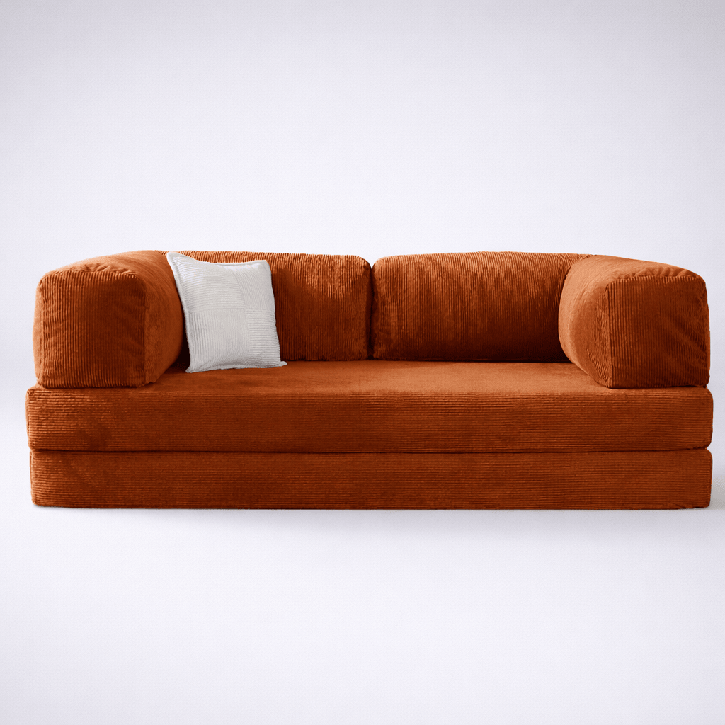 Confex Orange Sofa Bed and Couch - Sofa Luz