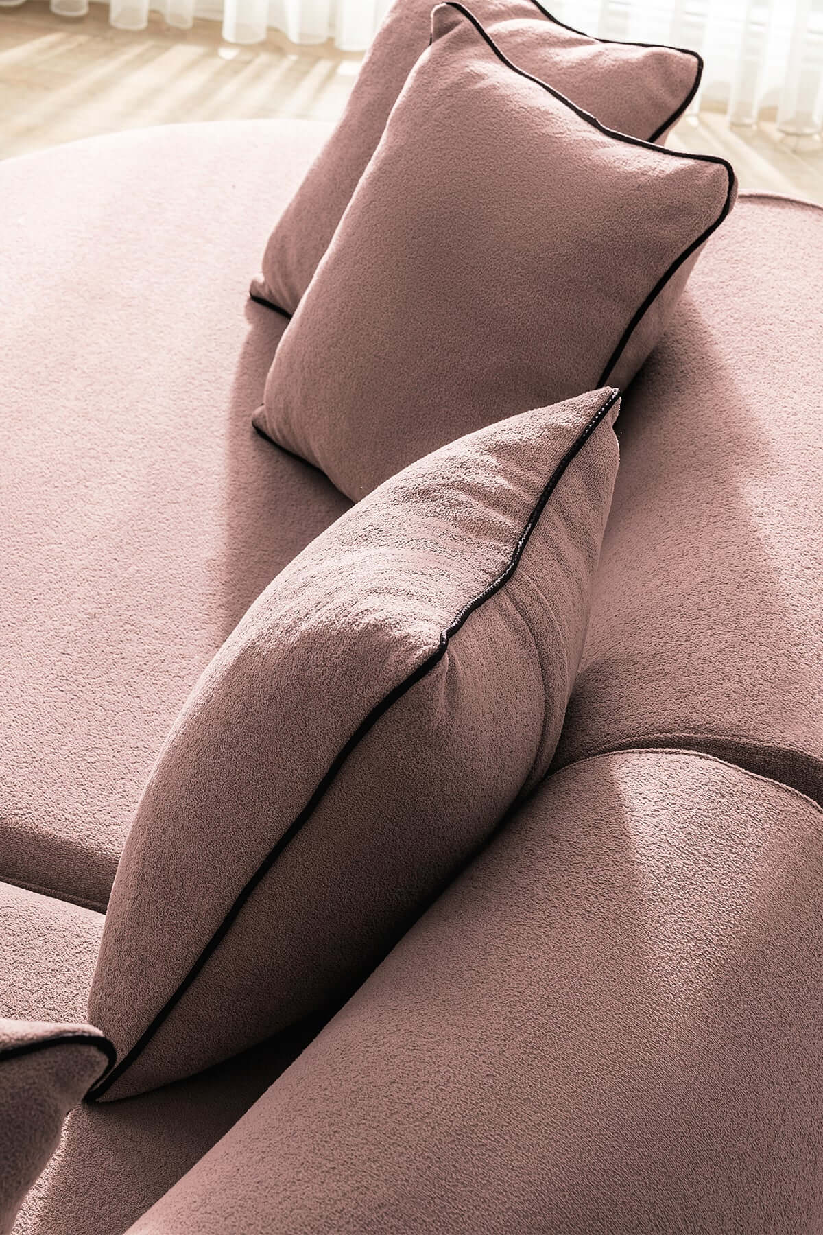 Rundes Sofa Pink
