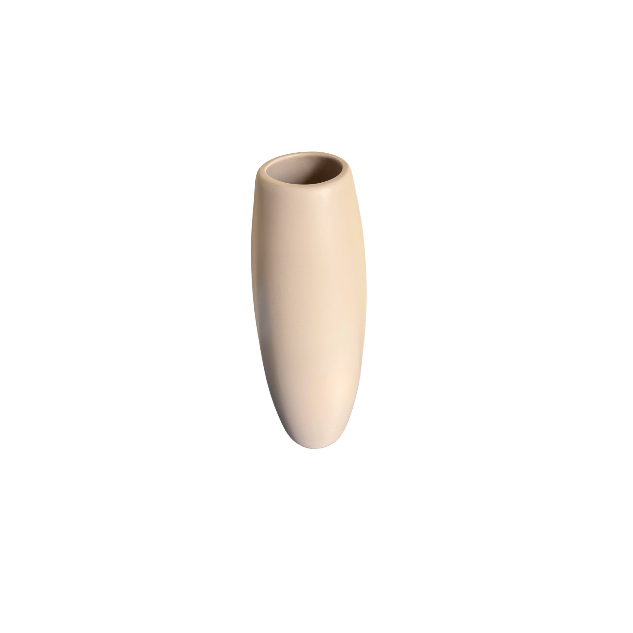 Solara™ – Handcrafted Tall Ceramic Vase (Beige) - Sofa Luz