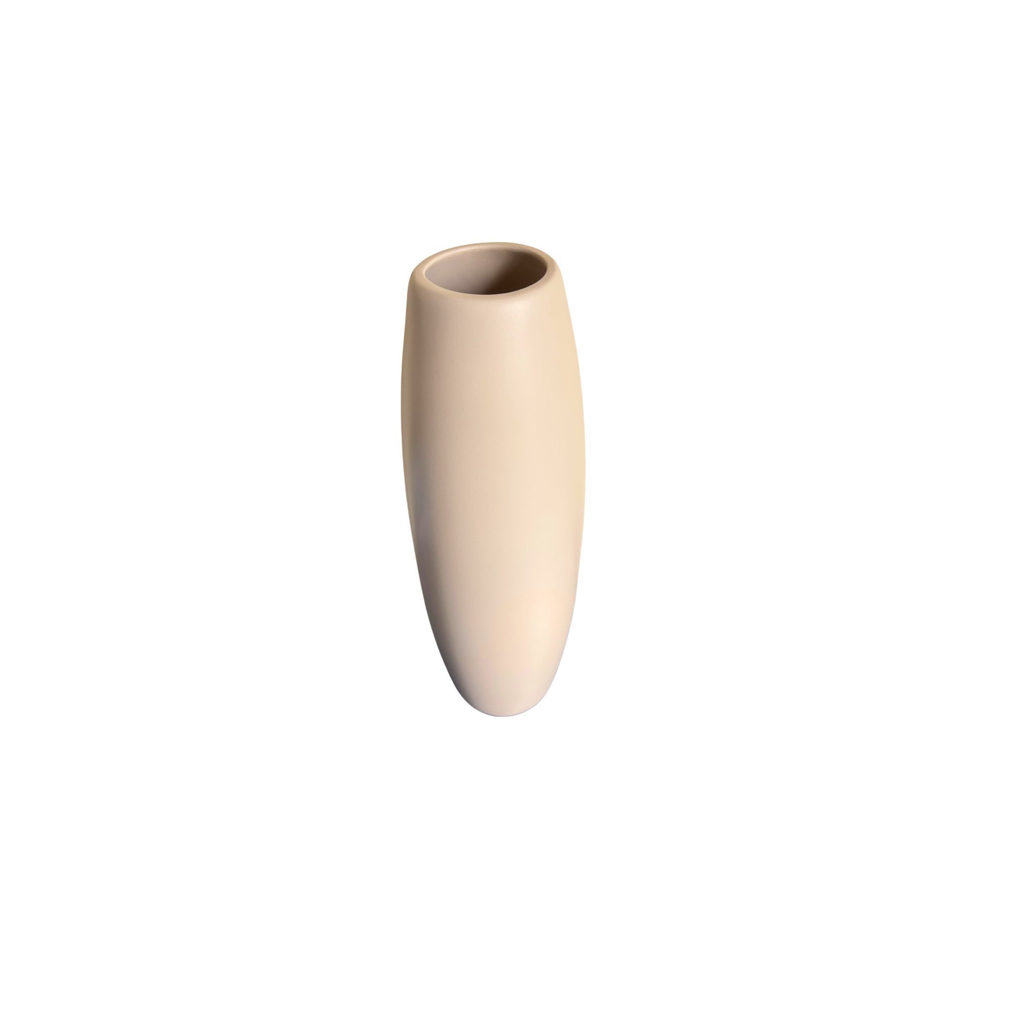 Celora™ – Jarrón de cerámica mate hecho a mano (Beige)