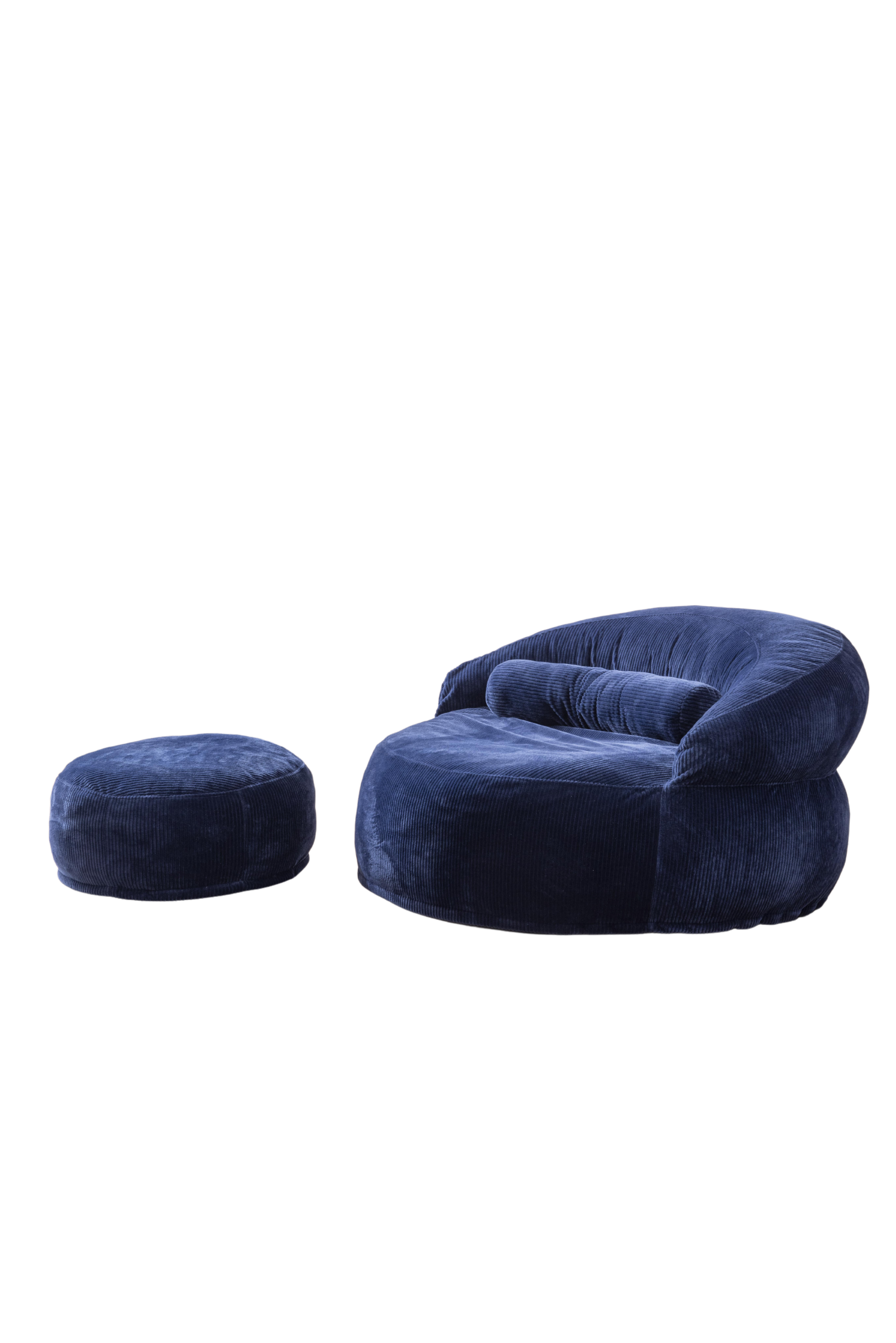 Sofio Poufs Navy Blue
