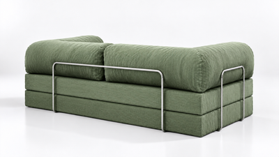 Confex Ecksofa – Senffarbener Cord