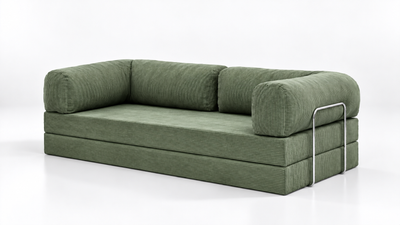 Confex Ecksofa – Senffarbener Cord