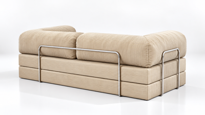 Confex ivory couch showing its modular seating design and supportive back cushions for everyday relaxation.