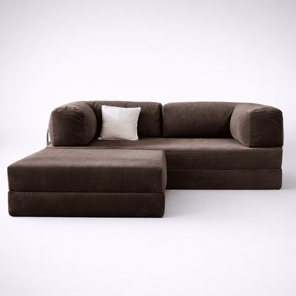 Confex Brown Sofa Bed and Couch - Sofa Luz