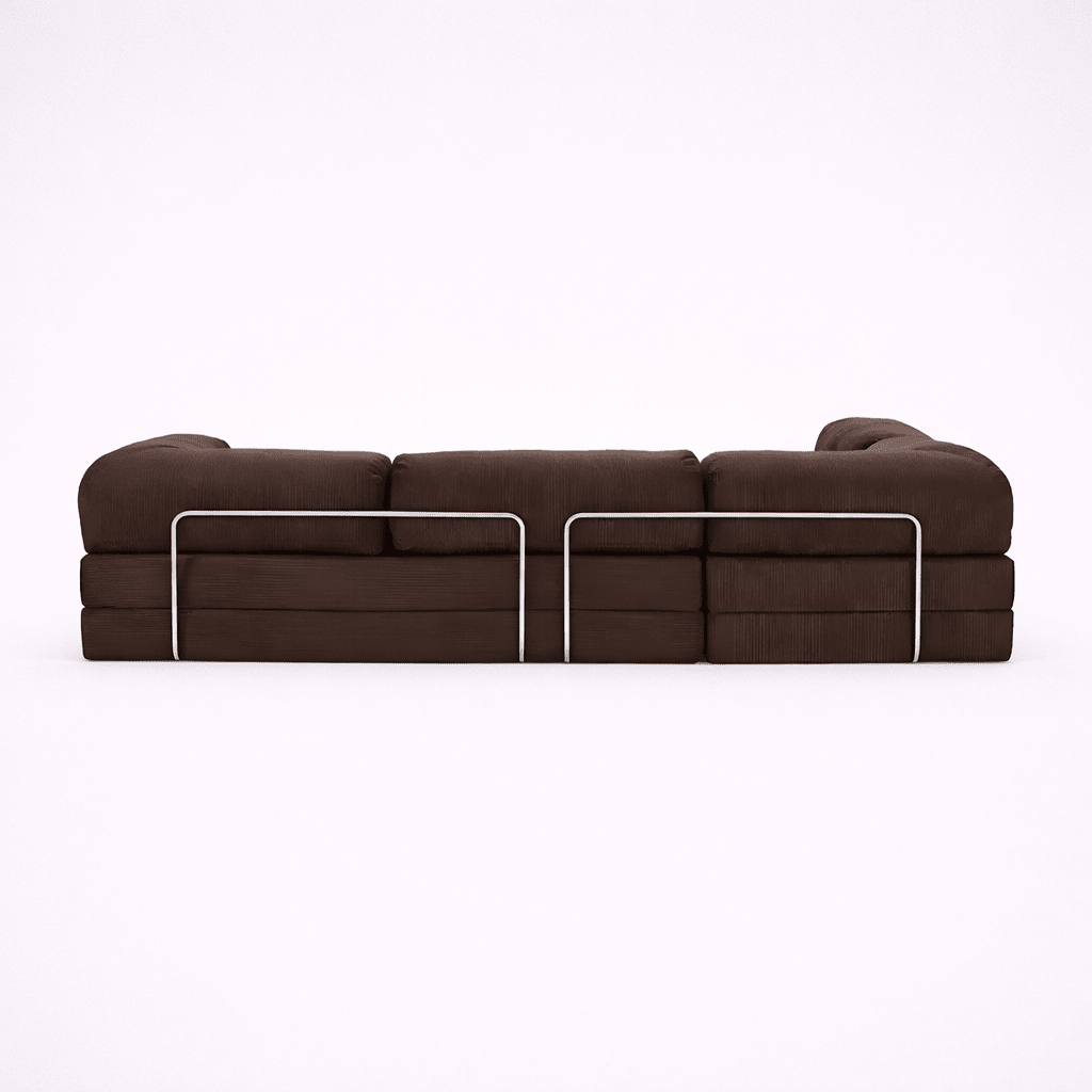 Confex Corner Sofa – Brown Corduroy - Sofa Luz