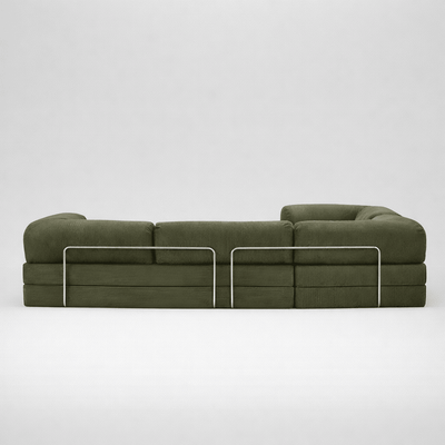Confex Corner Sofa - Green Corduroy - Sofa Luz