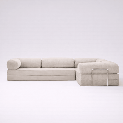 Confex Corner Sofa – Ivory Corduroy - Sofa Luz