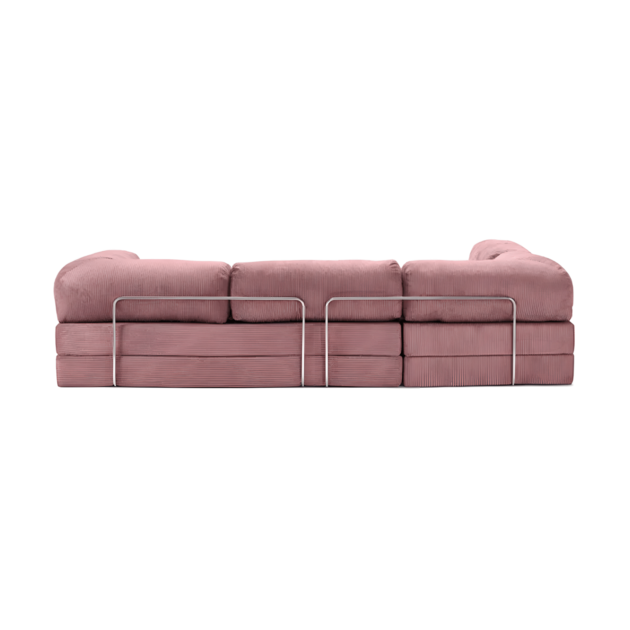 Confex Corner Sofa – Pink Corduroy - Sofa Luz