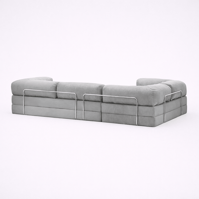 Confex Corner Sofa - Silver Corduroy - Sofa Luz