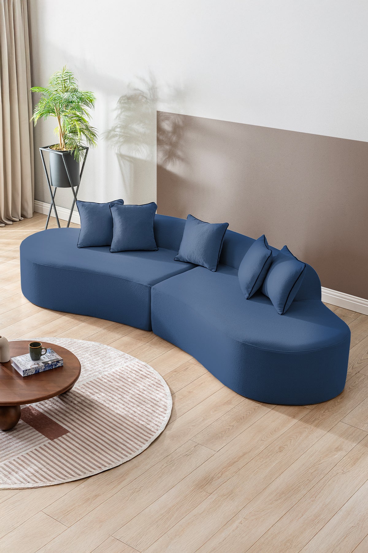 Canapé Curvo Bleu Marine