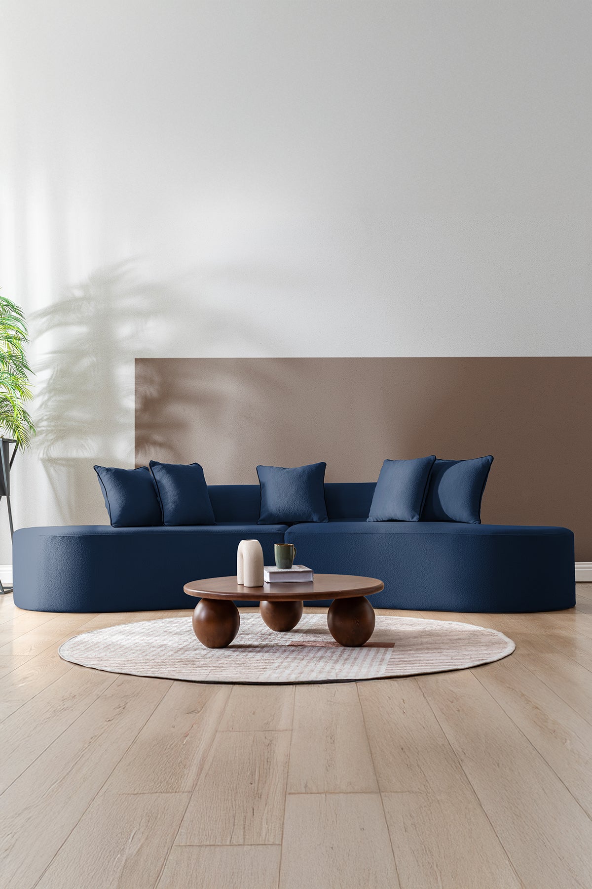 Canapé Curvo Bleu Marine