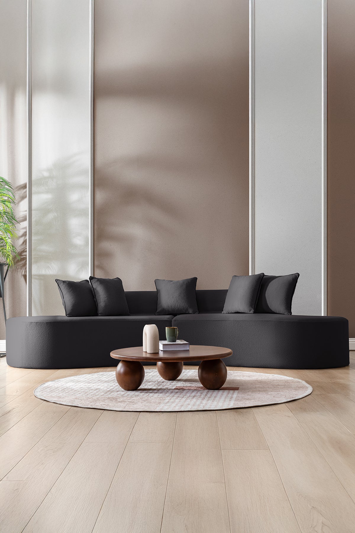 Canapé Curvo Anthracite