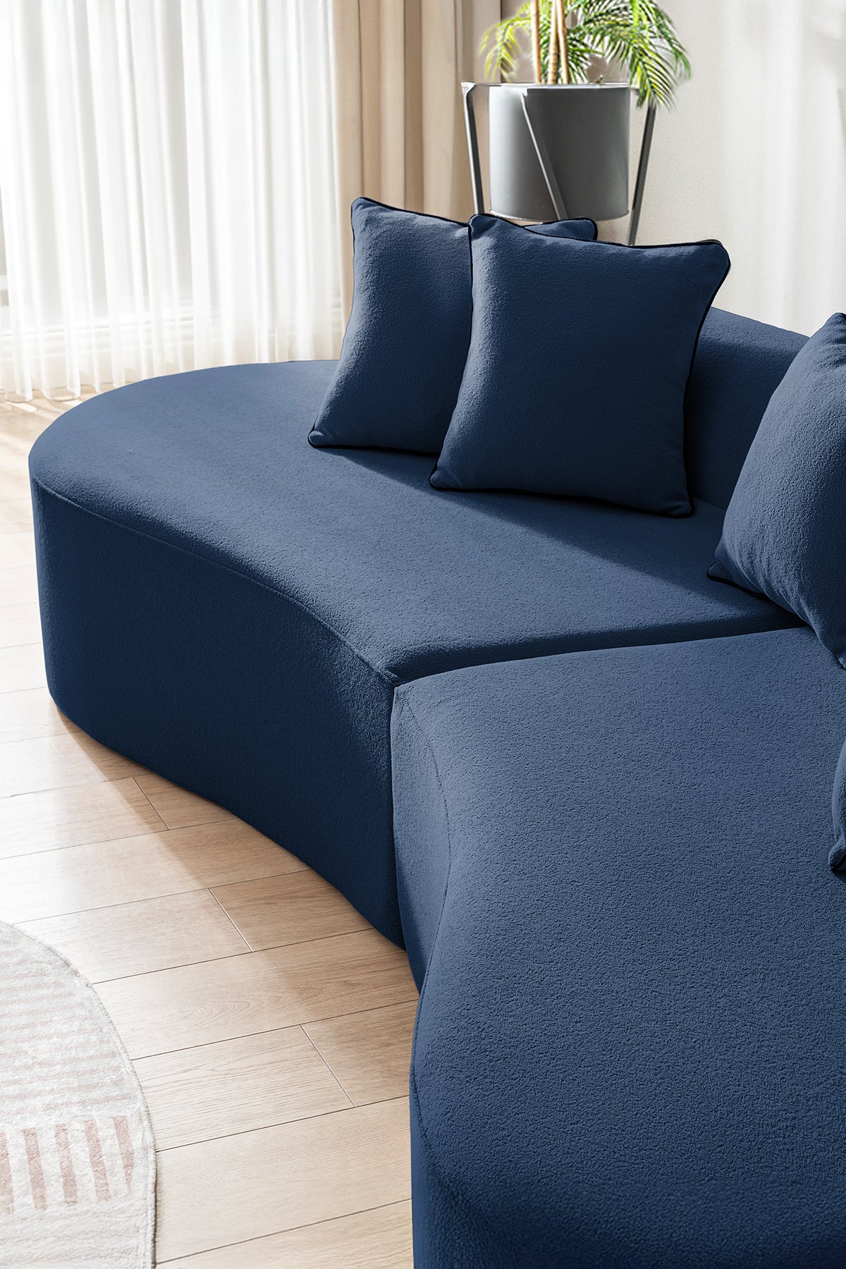 Canapé Curvo Bleu Marine