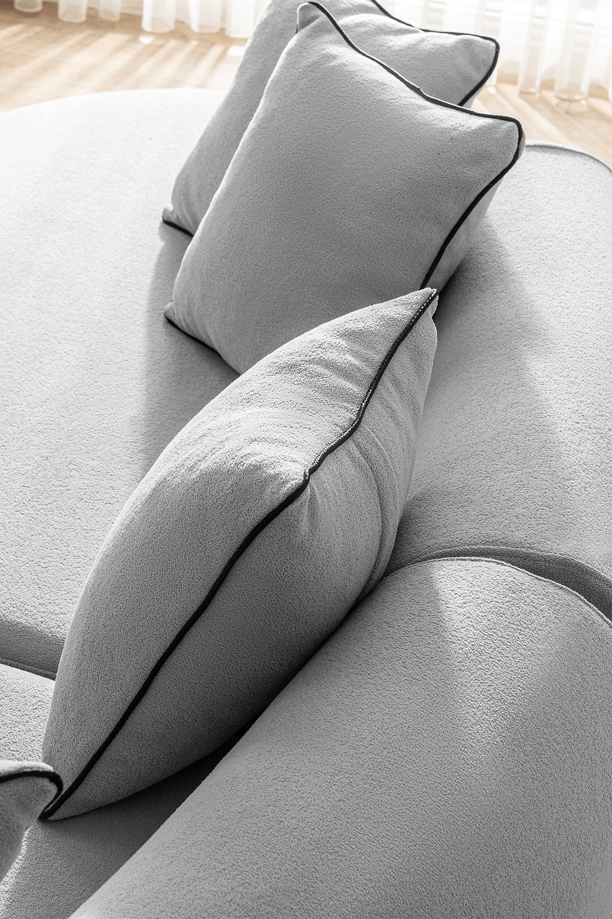 Canapé Courbe Gris