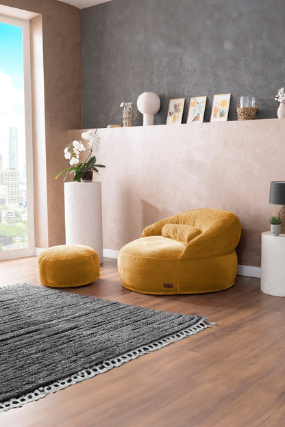 Sofio Poufs Mustard - Sofa Luz
