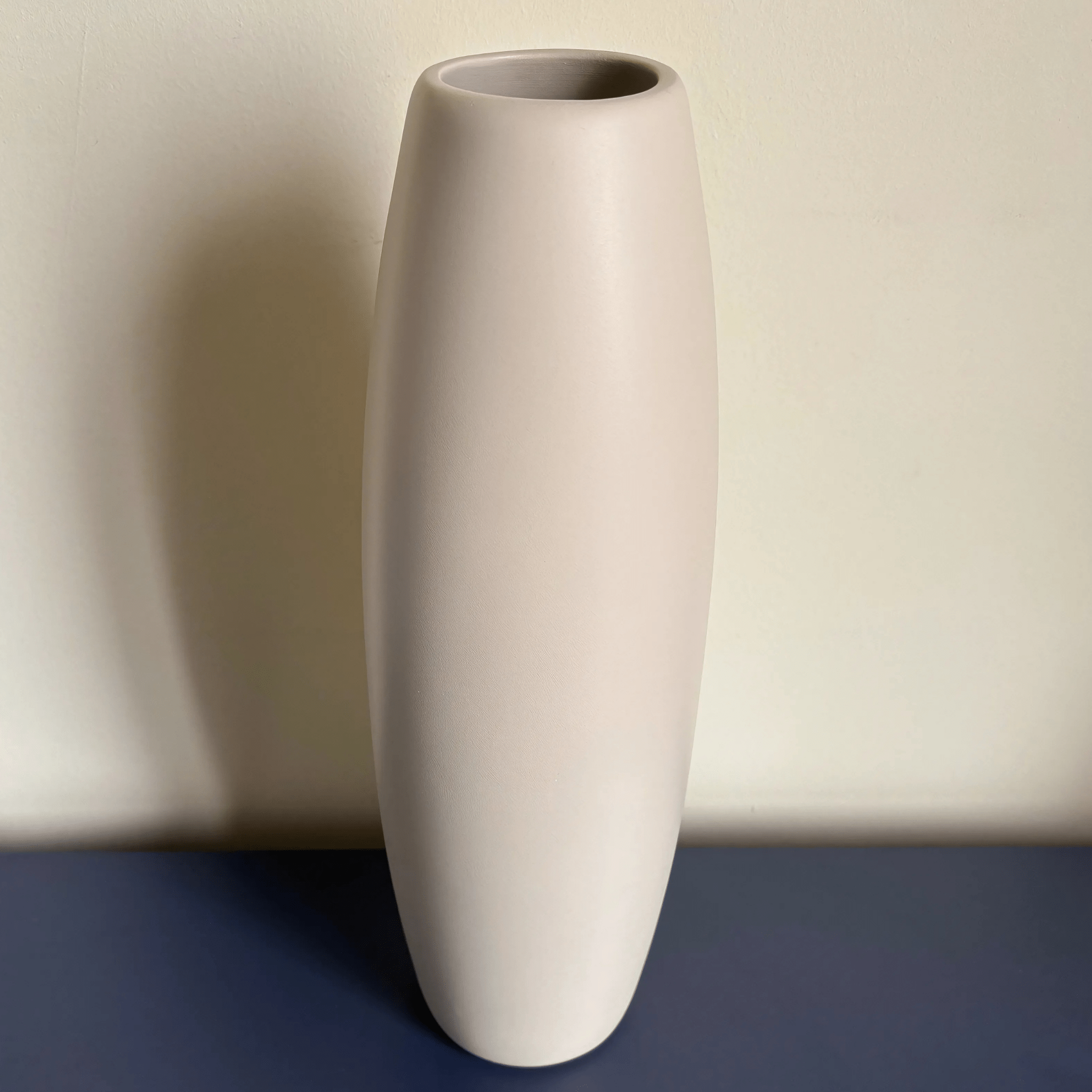 Solara™ – Handcrafted Tall Ceramic Vase (Beige) - Sofa Luz