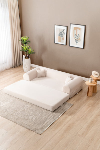 Convertible Velvo Sofa transforming into full-size bed 190x180 cm