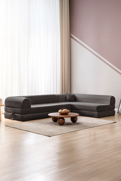 Velvo Corner Sofa Antrachite - Sofaluz Studio